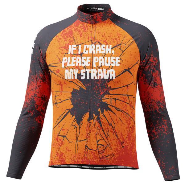 Men's Pause My Strava Long Sleeve Cycling Jersey