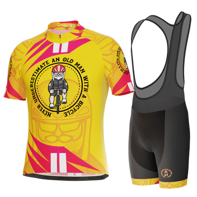 Men's Never Underestimate an Old Man 2 Piece Cycling Kit