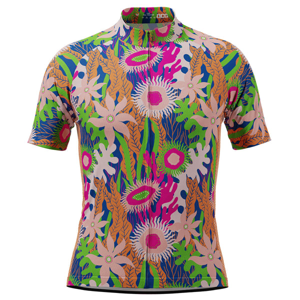 Men's Aquatic Plantlife Short Sleeve Cycling Jersey