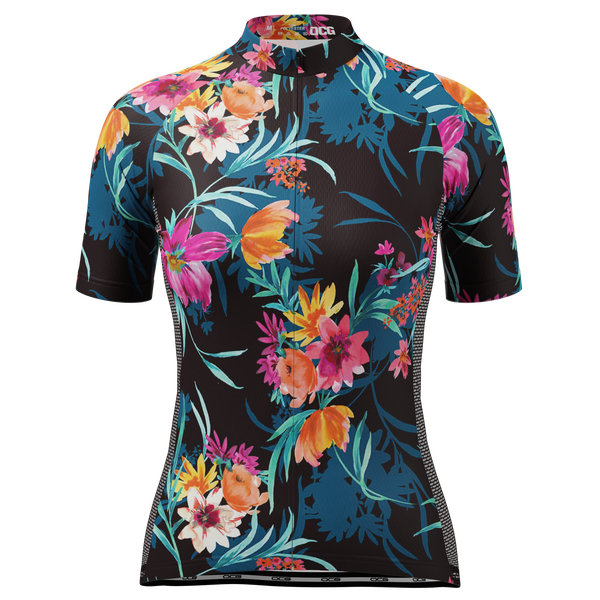 Women's Tropical Bloom Short Sleeve Cycling Jersey