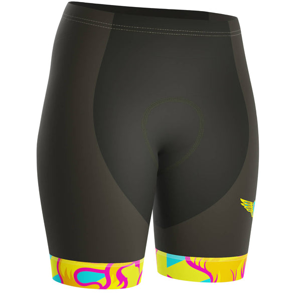 Women's Pedal Pushers Custom Team Design Gel Padded Cycling Shorts