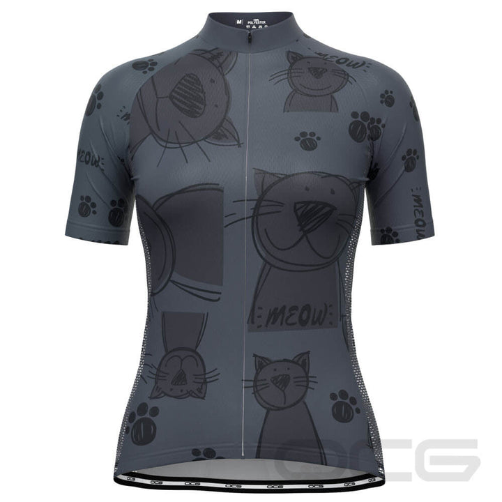 Women's Cat Meow Short Sleeve Cycling Jersey
