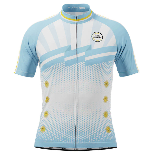 Men's World Countries Team Argentina Icon Short Sleeve Cycling Jersey