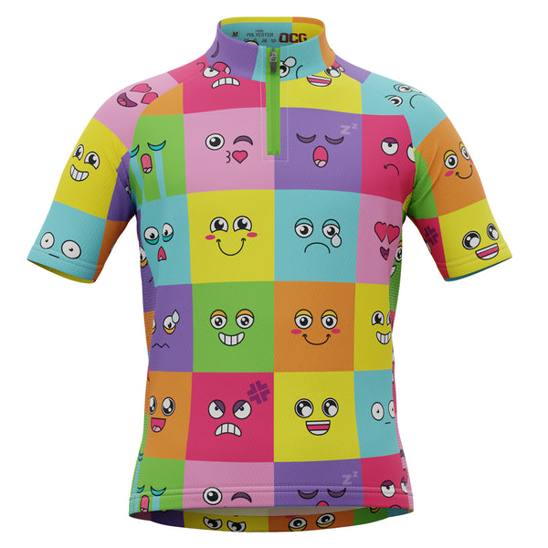 Kid's Emoji Fever Short Sleeve Cycling Jersey