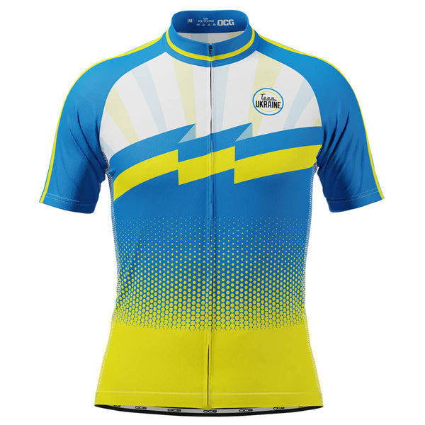 Men's World Countries Team Ukraine Icon Short Sleeve Cycling Jersey