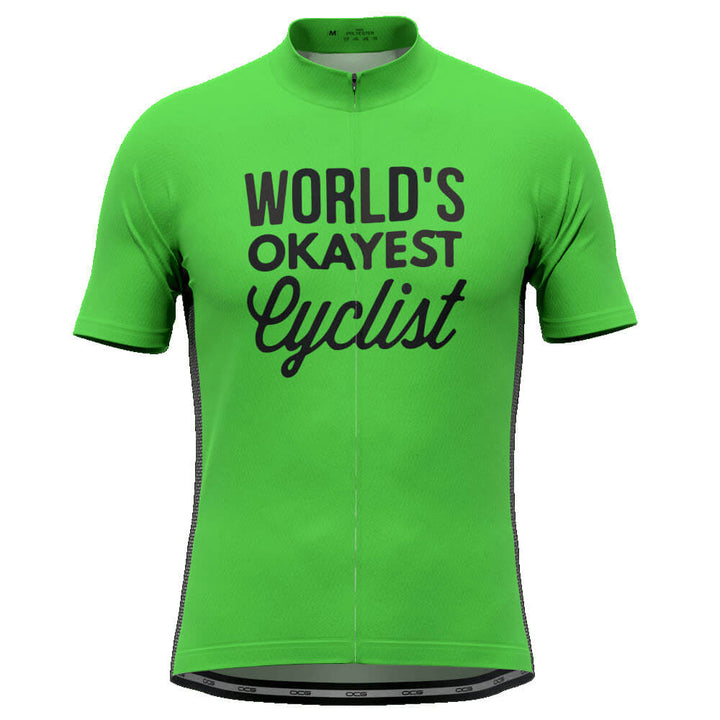 Men's World's Okayest Cyclist High Viz Cycling Jersey