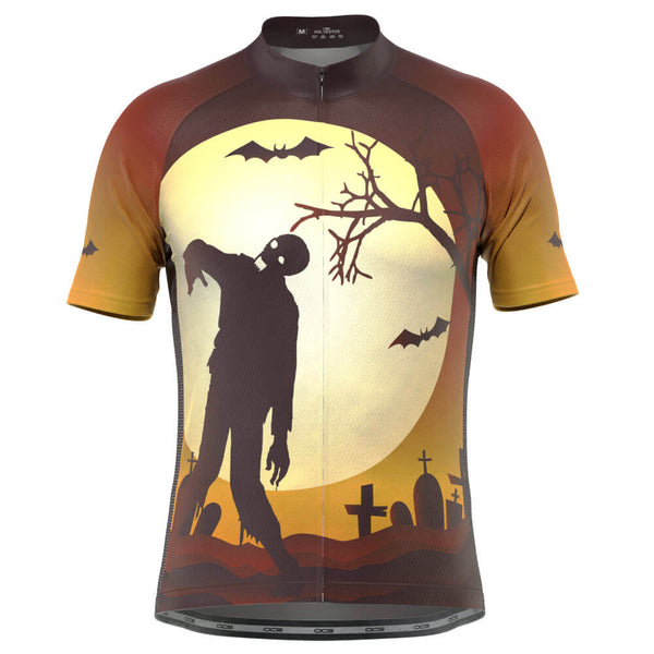 Men's Zombie Graveyard Short Sleeve Cycling Jersey