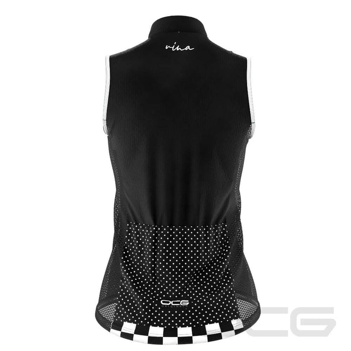 Women's Nina Polka Dot Checkered Sleeveless Cycling Jersey