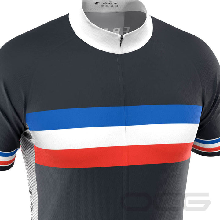 Men's France National Short Sleeve Cycling Jersey