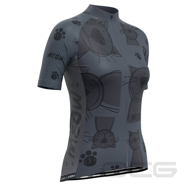 Women's Cat Meow Short Sleeve Cycling Jersey