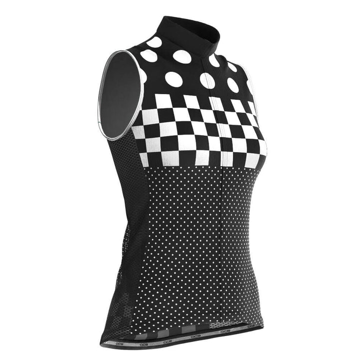 Women's Nina Polka Dot Checkered Sleeveless Cycling Jersey