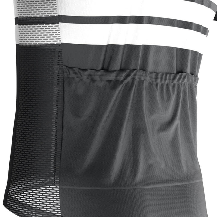 Men's Retro Four Stripe Men's Black Cycling Kit