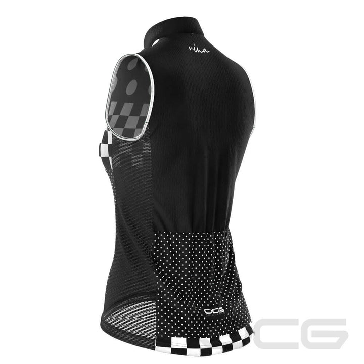 Women's Nina Polka Dot Checkered Sleeveless Cycling Jersey