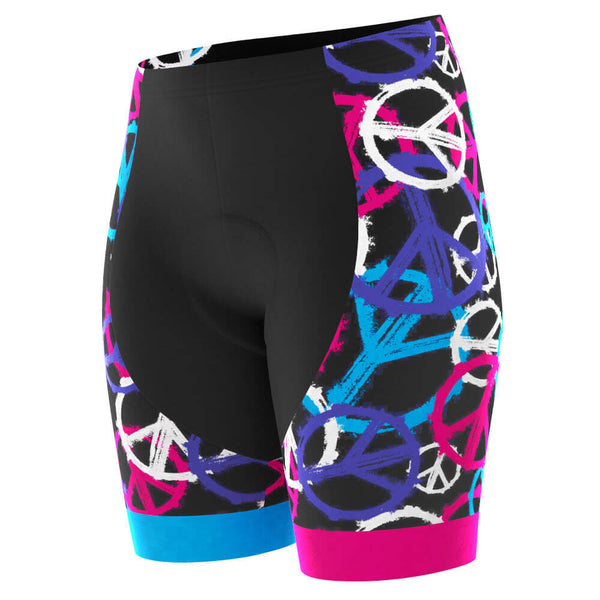 Women's Purple Peace Padded Cycling Shorts