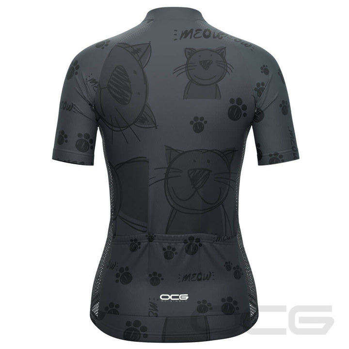 Women's Cat Meow Short Sleeve Cycling Jersey