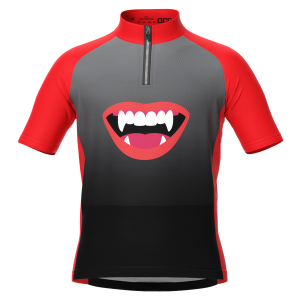 Kid's Vampire Lips Short Sleeve Cycling Jersey