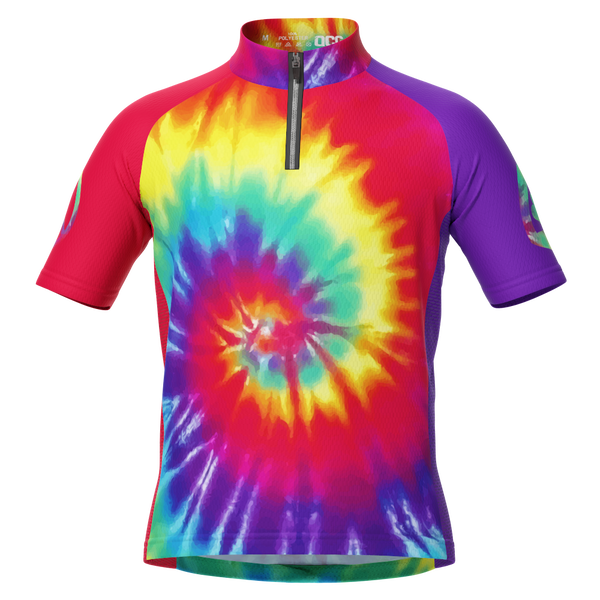 Kid's Tie Dye Short Sleeve Cycling Jersey