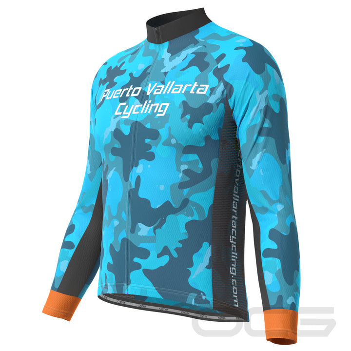 Men's Puerto Vallarta Camo Long Sleeve Cycling Jersey