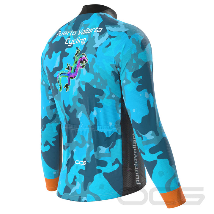 Men's Puerto Vallarta Camo Long Sleeve Cycling Jersey