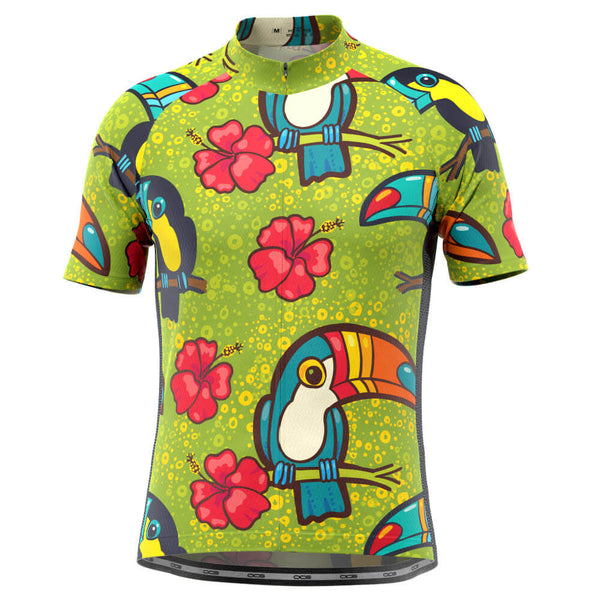 Men's Tucan Hibiscus Short Sleeve Cycling Jersey