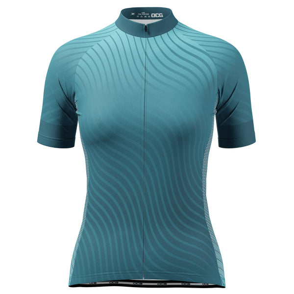 Women's Four Seasons Curvy Lines Short Sleeve Cycling Jersey