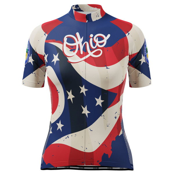 Women's Ohio US State Icon Short Sleeve Cycling Jersey