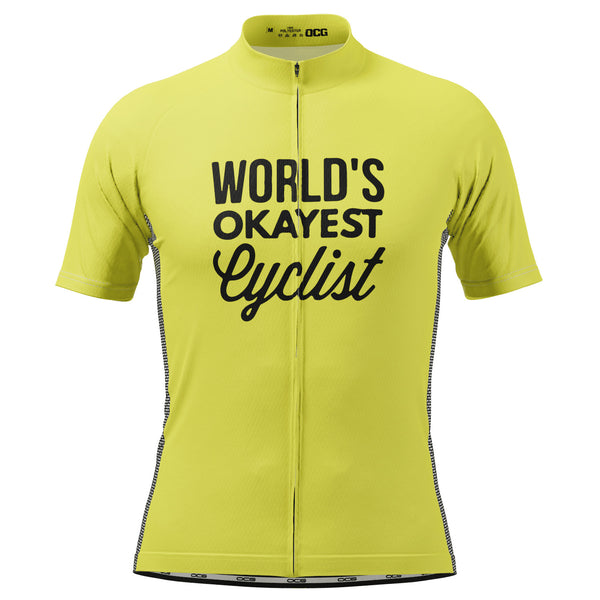 Men's World's Okayest Cyclist Short Sleeve Cycling Jersey