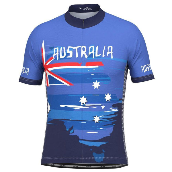 Men's Australian Flag Short Sleeve Cycling Jersey