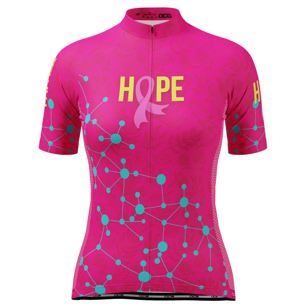 Women's Breast Cancer Faith Hope Love Short Sleeve Cycling Jersey