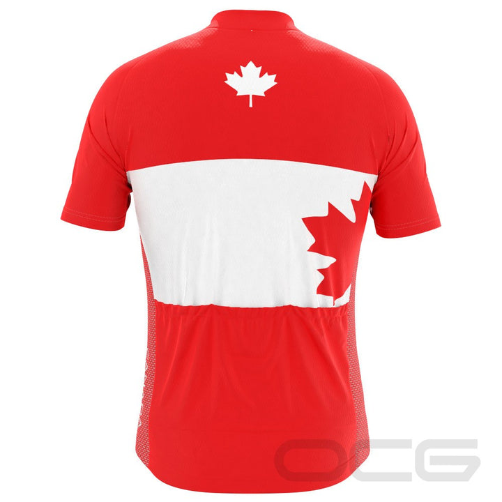 Men's Canadian Maple Leaf Short Sleeve Cycling Jersey