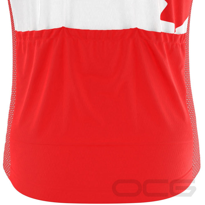 Men's Canadian Maple Leaf Short Sleeve Cycling Jersey