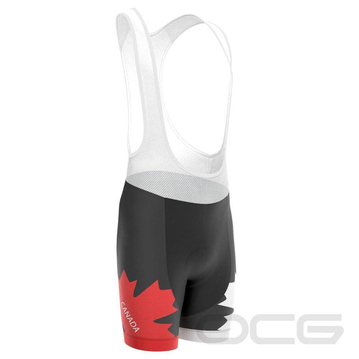 Men's Canada Flag Maple Leaf Pro-Band Cycling Bibs