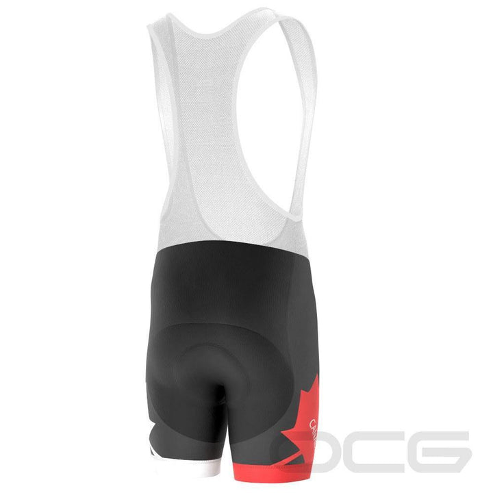 Men's Canada Flag Maple Leaf Pro-Band Cycling Bibs