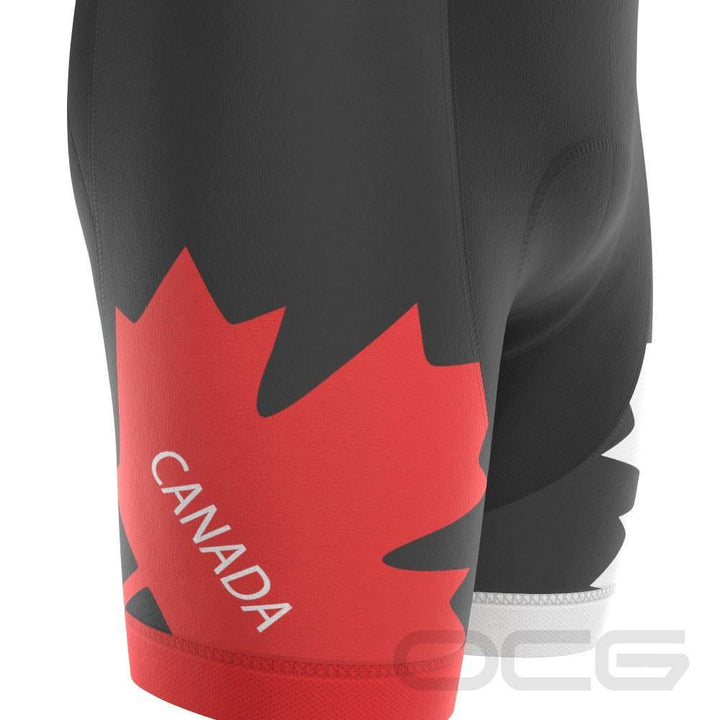 Men's Canada Flag Maple Leaf Pro-Band Cycling Bibs