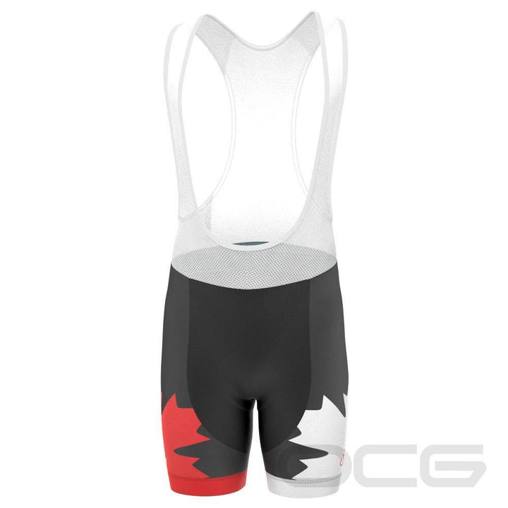 Men's Canada Flag Maple Leaf Pro-Band Cycling Bibs