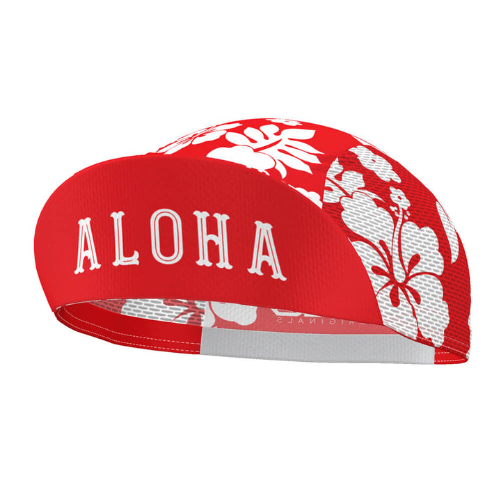 Red Hawaiian Hibiscus Quick-Dry Cycling Cap