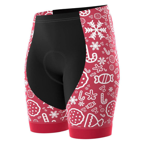 Women's Christmas Candy Pro-Band Cycling Shorts