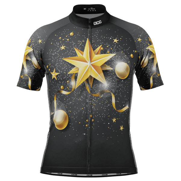 Men's Christmas Star Short Sleeve Cycling Jersey