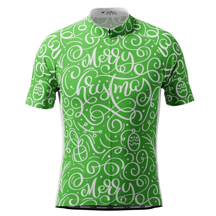 Men's Christmas Swirl Short Sleeve Cycling Jersey