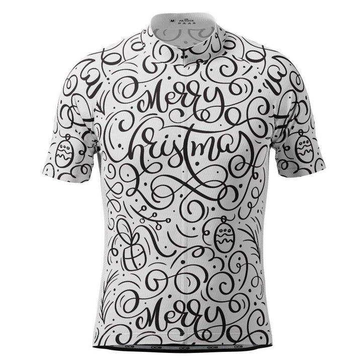 Men's Christmas Swirl Short Sleeve Cycling Jersey