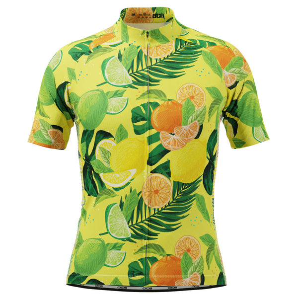 Men's Citrus Explosion Short Sleeve Cycling Jersey