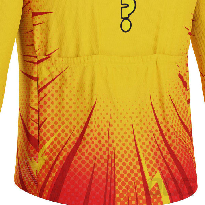Men's Dad Superpowers Long Sleeve Cycling Jersey