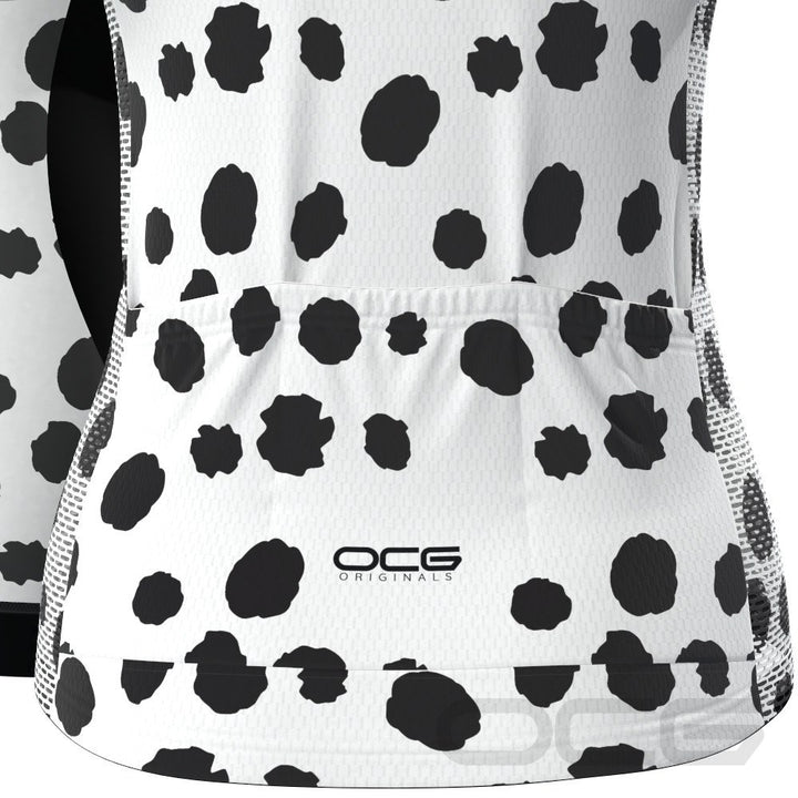 Women's Dalmatian Dog Short Sleeve Cycling Kit