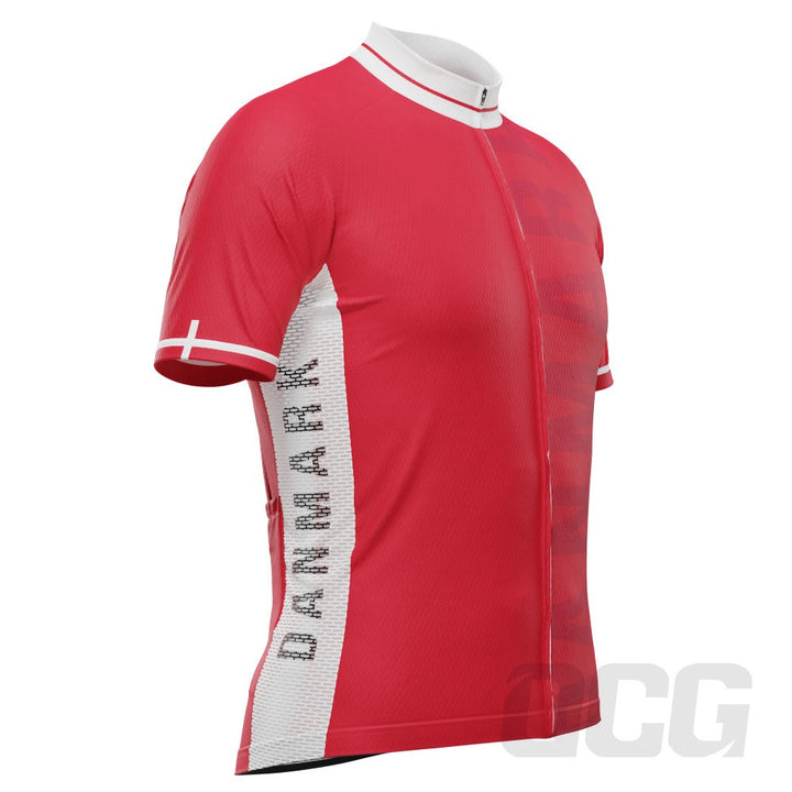Men's Denmark National Short Sleeve Cycling Jersey