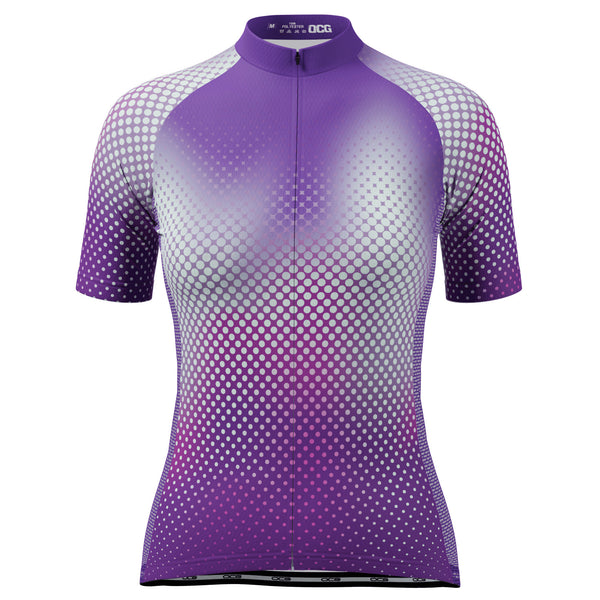 Women's Disco Dots Short Sleeve Cycling Jersey