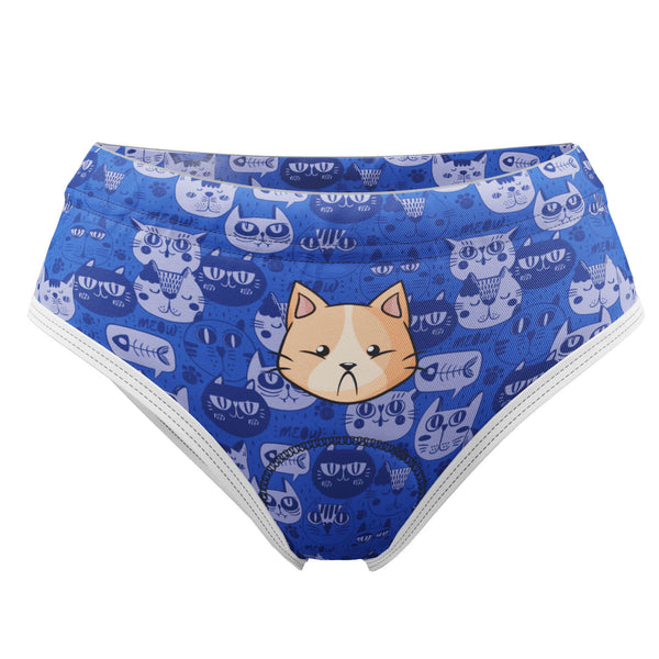 Women's Grumpy Cat Gel Padded Cycling Underwear-Briefs