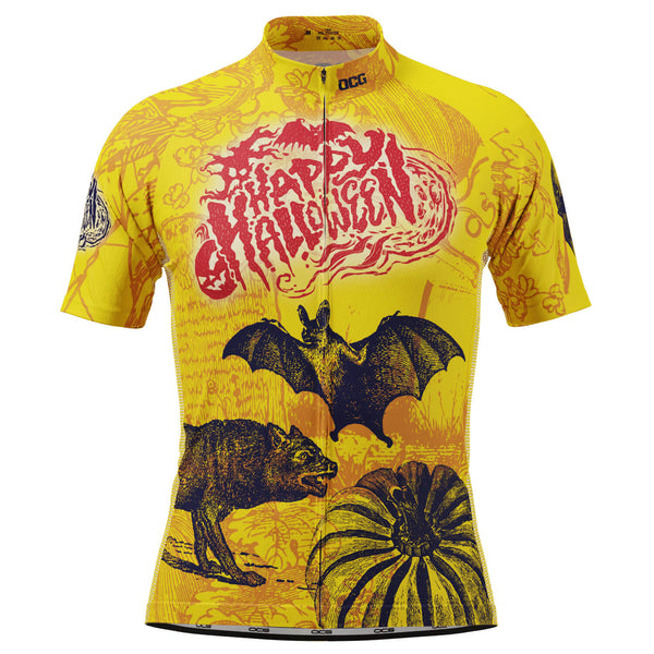 Men's Happy Halloween Short Sleeve Cycling Jersey