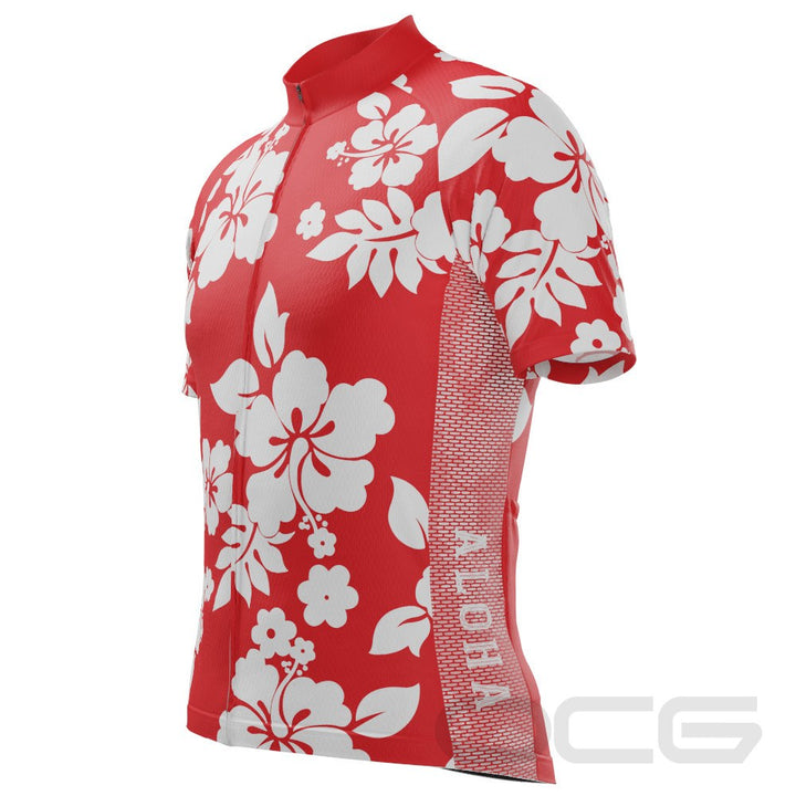 Men's Hawaiian Shirt Aloha Floral Cycling Jersey