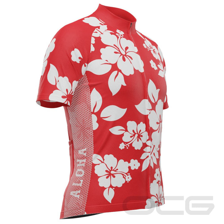 Men's Hawaiian Shirt Aloha Floral Cycling Jersey