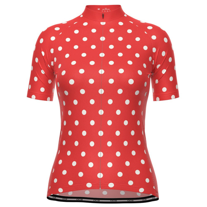 Women's High Visibility Polka Dot Cycling Jersey